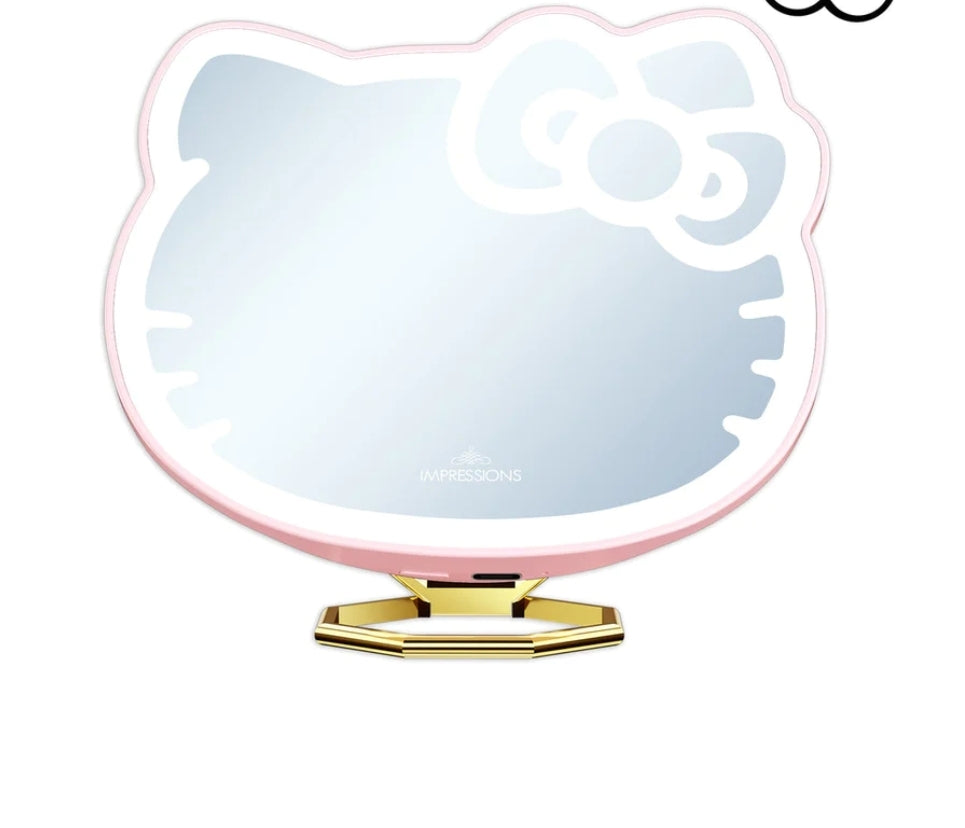 SMALL-IMPRESSIONS VANITY X HELLO KITTY - LED POCKET MIRROR WITH RING STAND