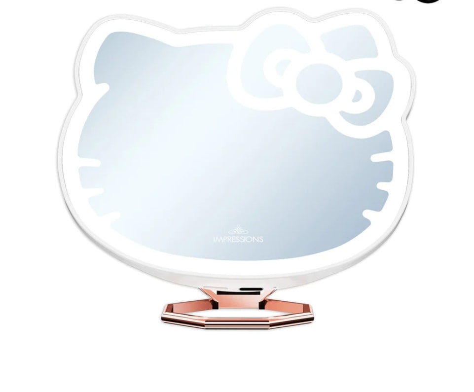 SMALL-IMPRESSIONS VANITY X HELLO KITTY - LED POCKET MIRROR WITH RING STAND